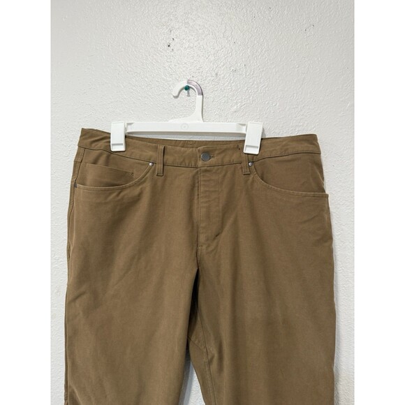 Lululemon Men’s ABC Pants 36 Brown Slim Fit Casual Chino Style - Picture 3 of 6